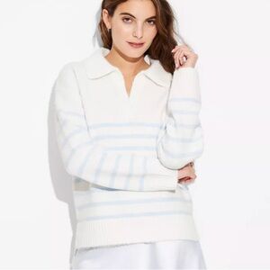Women's Oversized Polo Pullover Sweater - Wild Fable